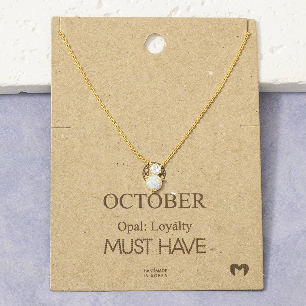 Birthstone Pendant Necklace