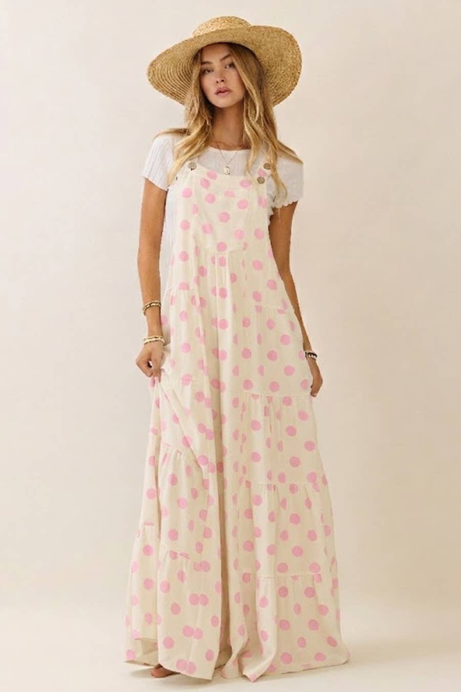Polka Dot Sling Maxi Jumpsuit