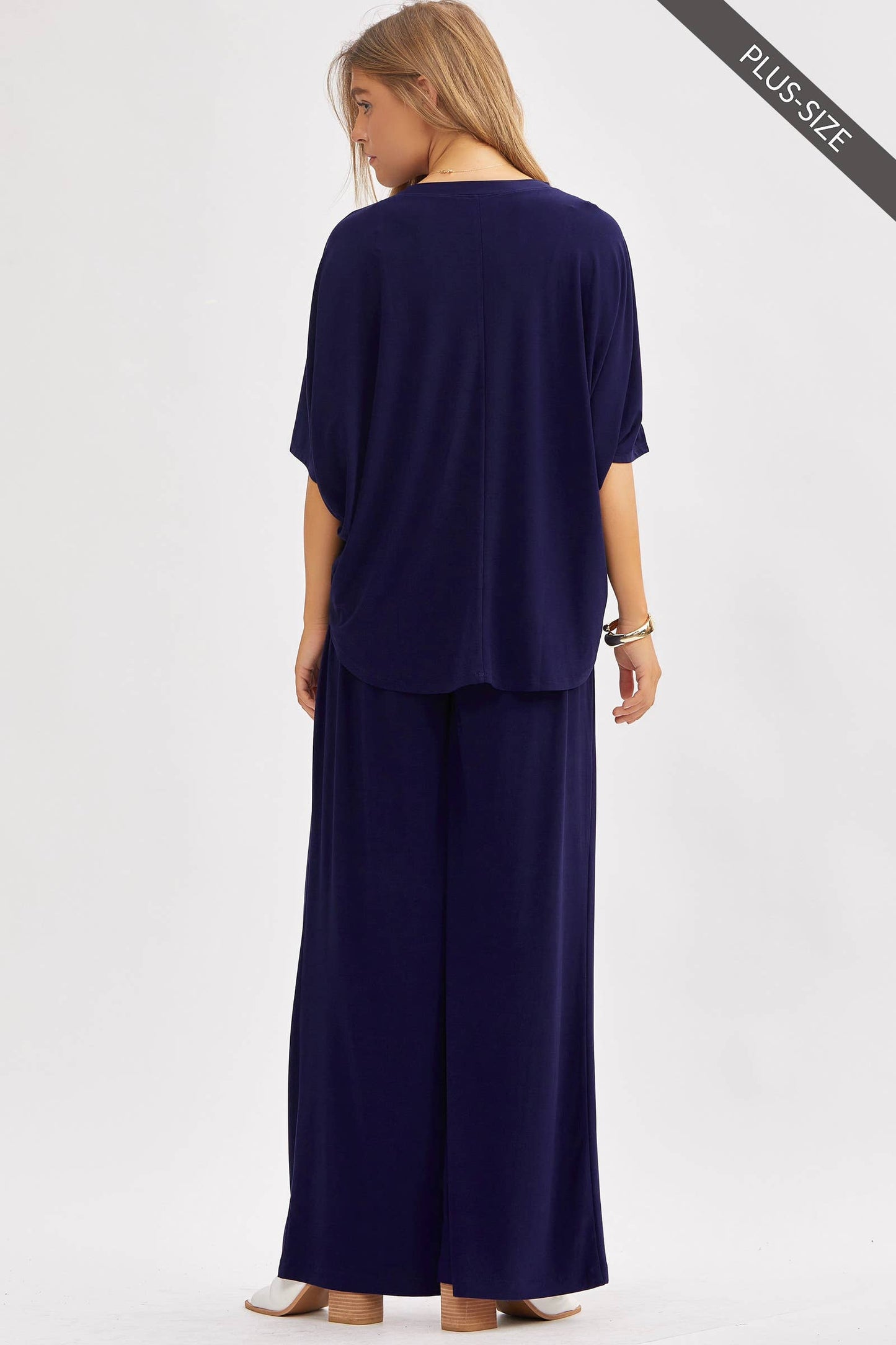 PLUS SIZE Flowy Top + Wide Leg Set TRVSET-COASTAL