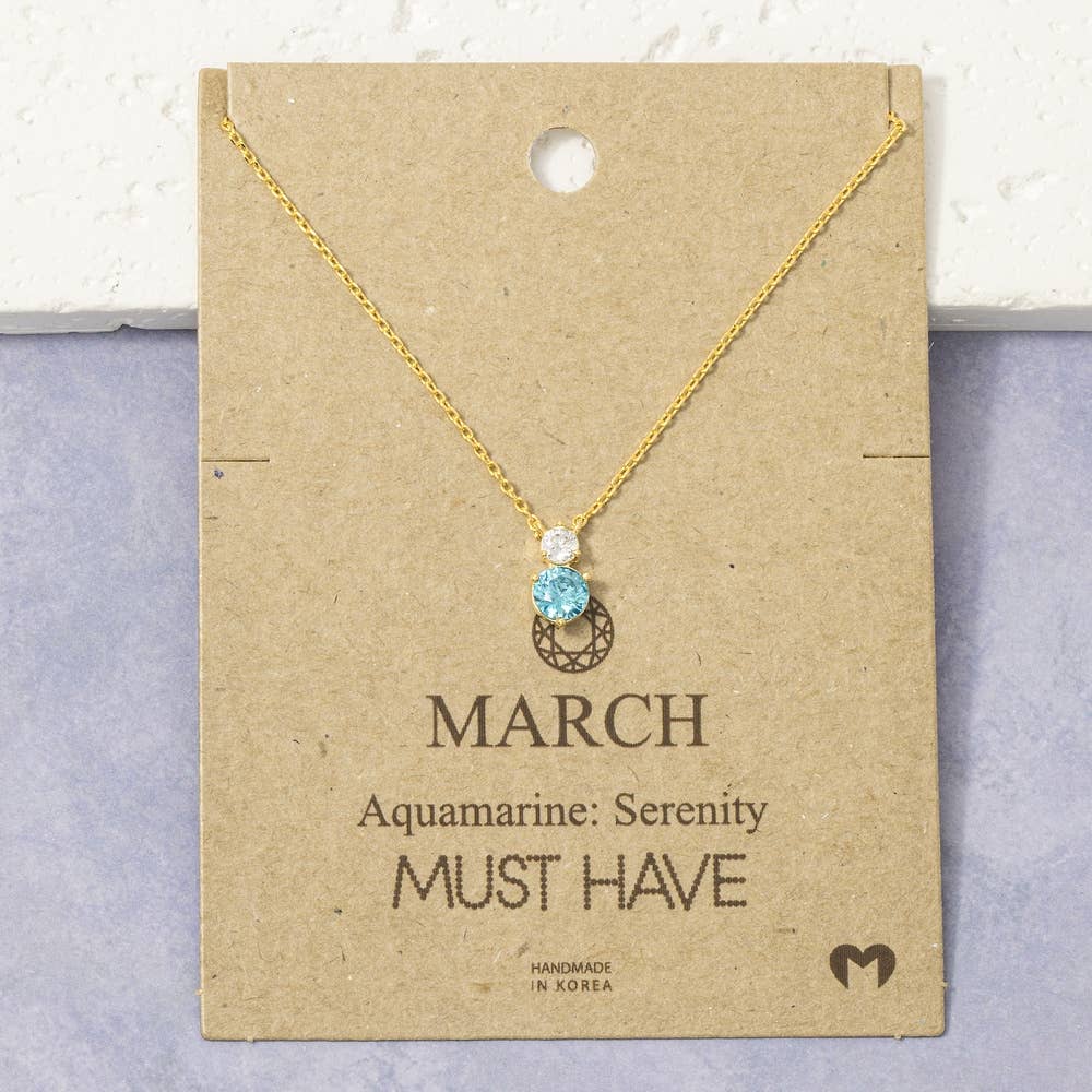 Birthstone Pendant Necklace