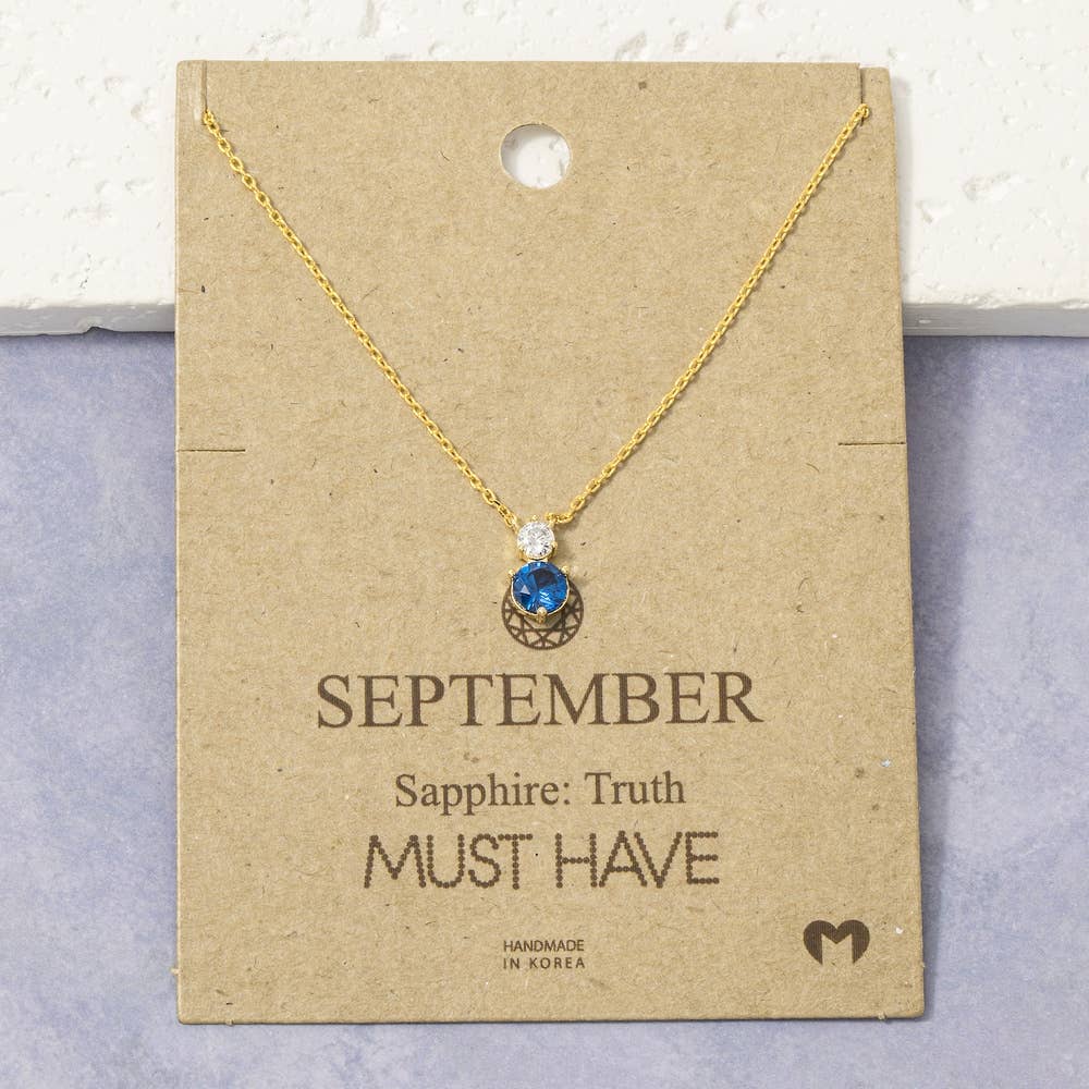Birthstone Pendant Necklace