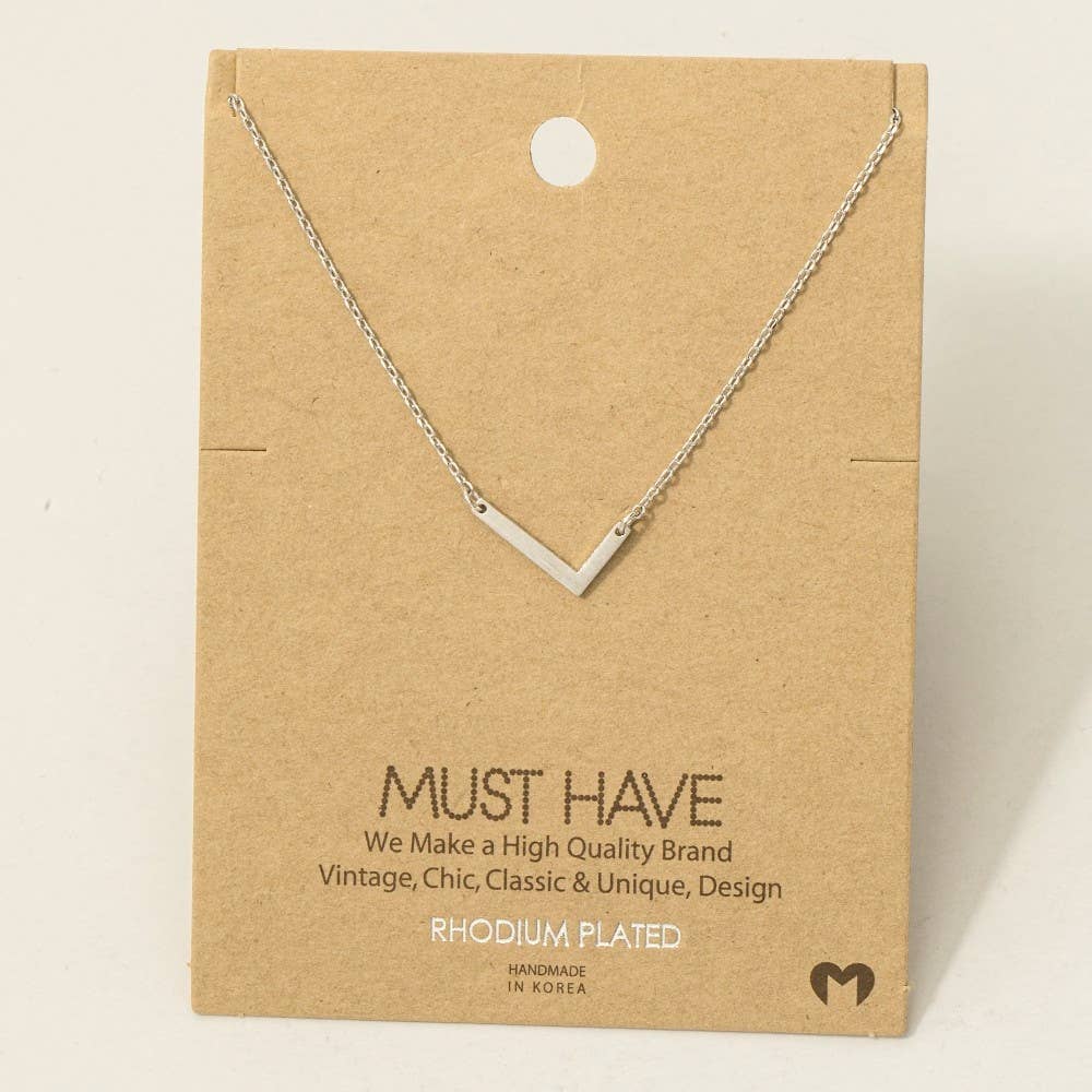 Brushed Initial Pendant Necklace