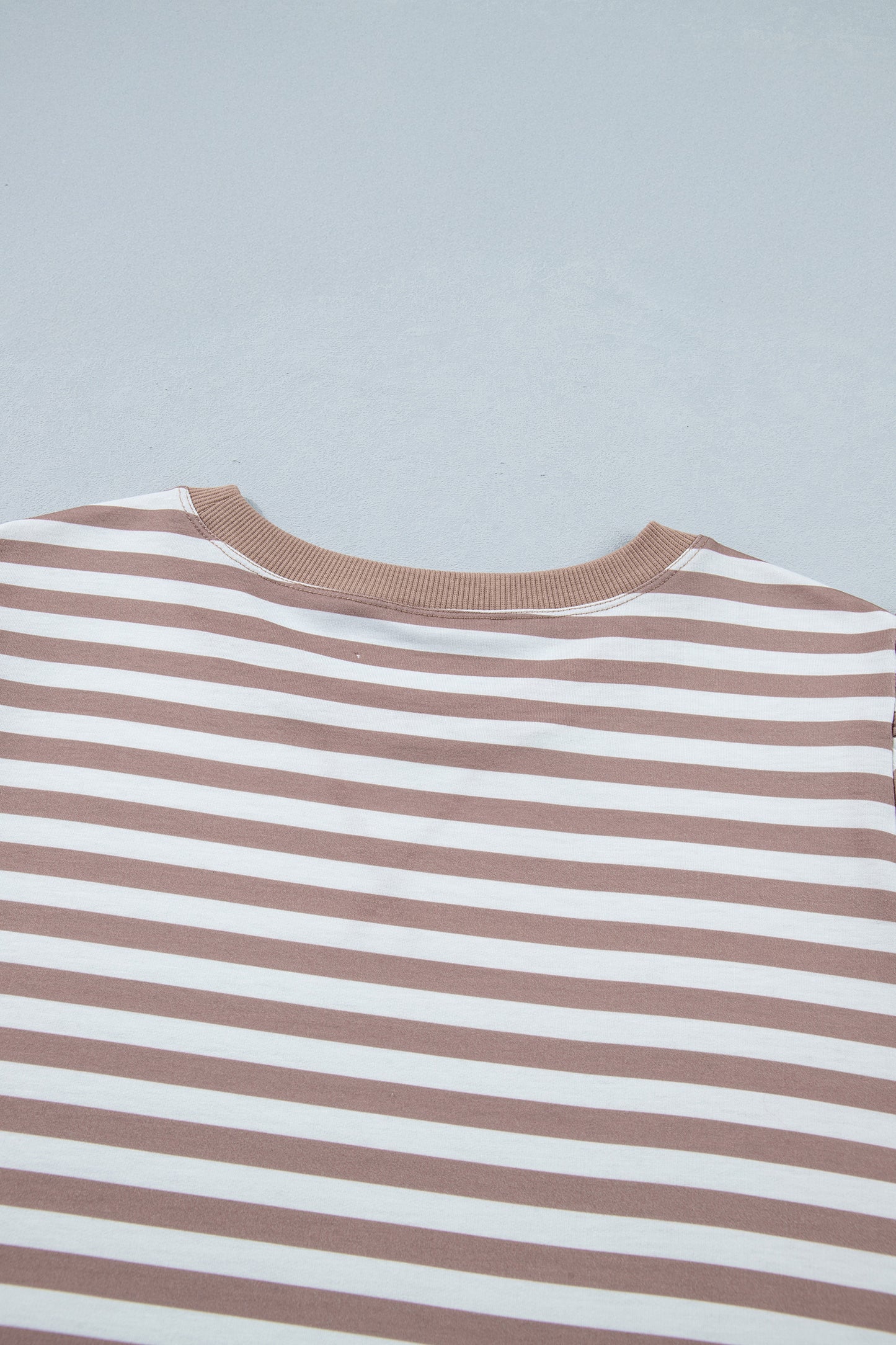 Orange Stripe Puff Sleeve T-Shirt Plus Size