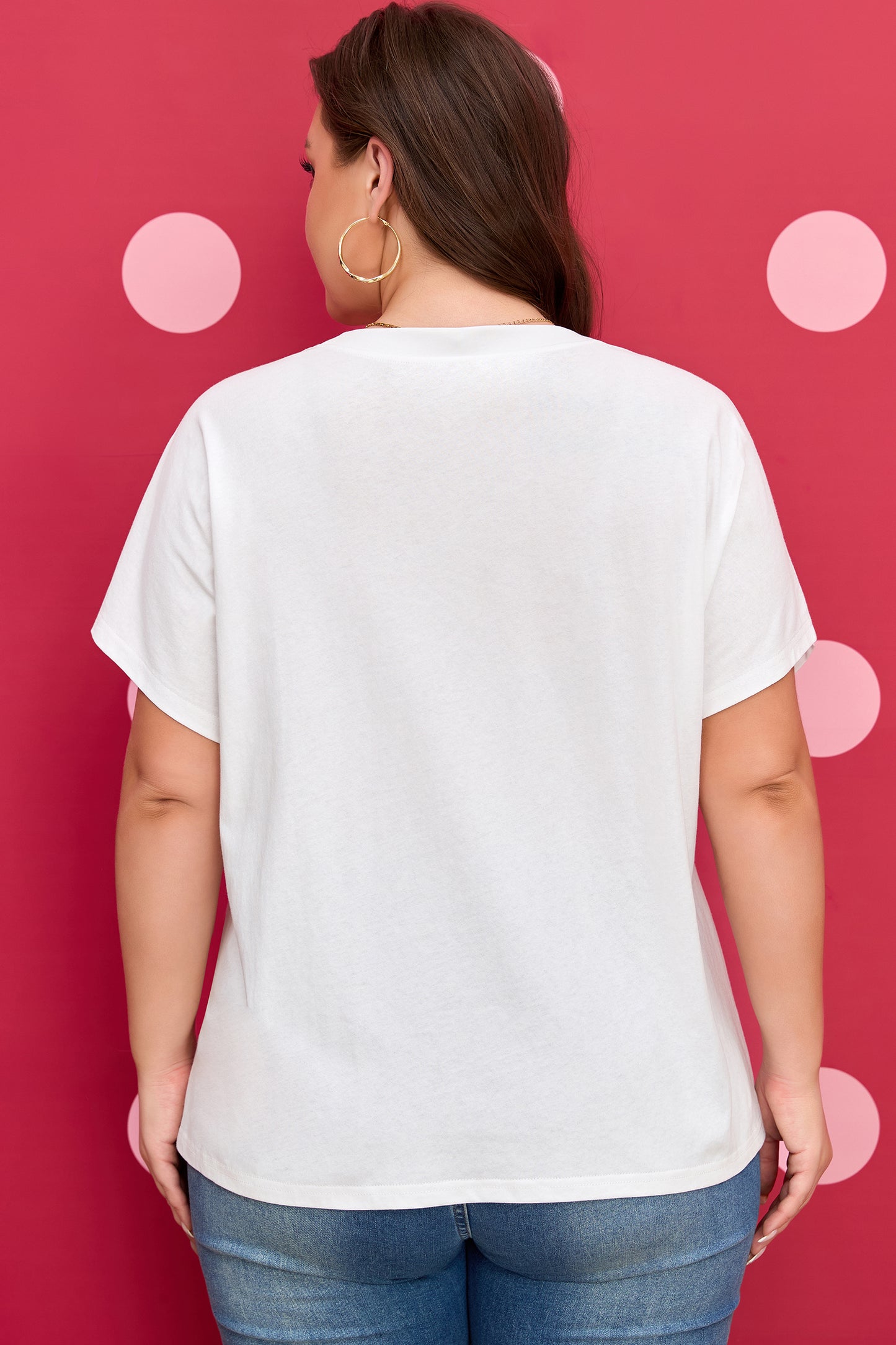 Leopard Bow Embroidered Patch Casual T-Shirt