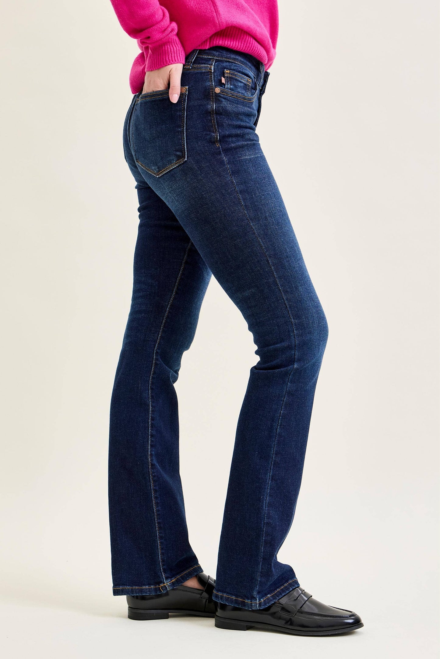 High Waisted Dark Wash Bootcut