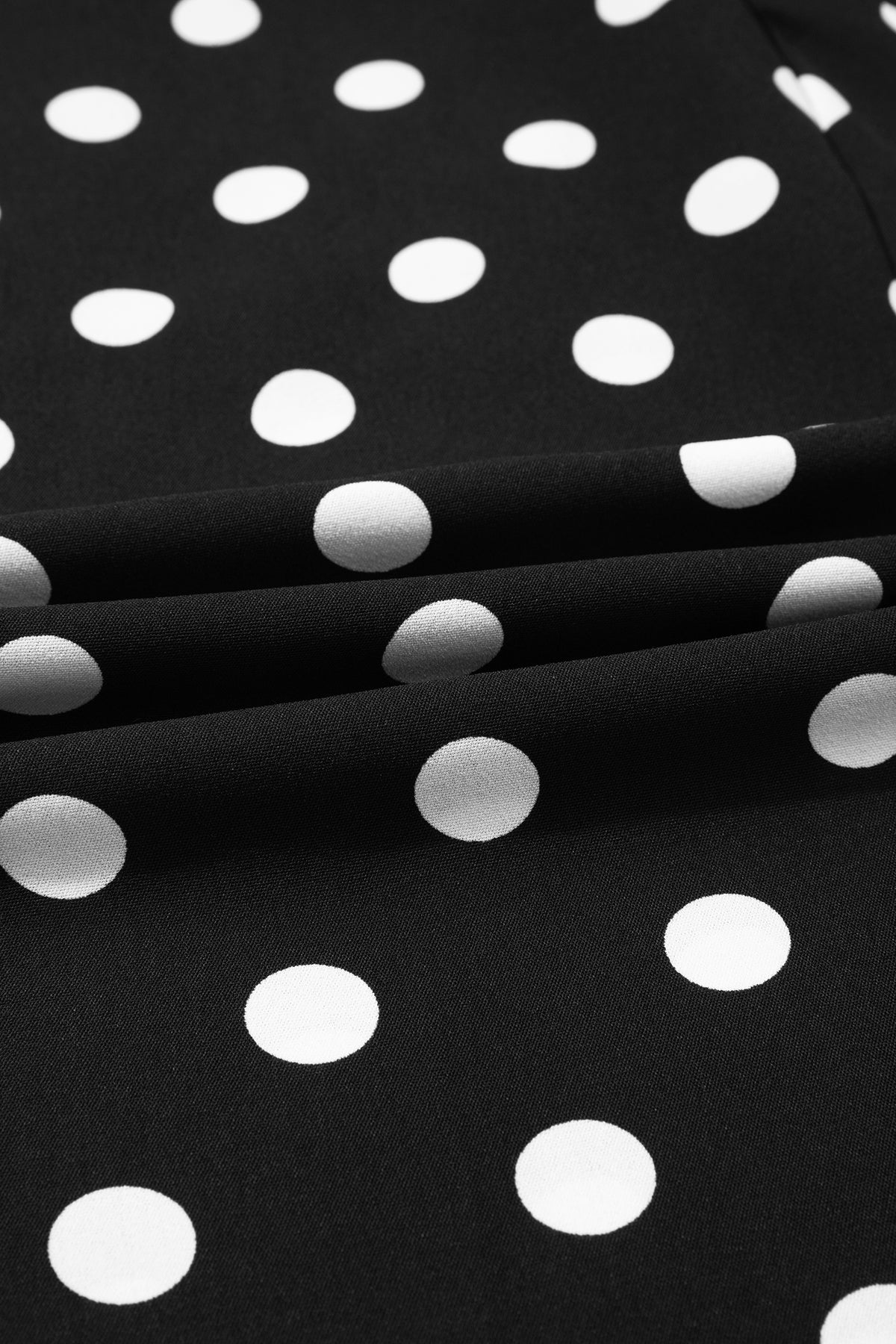Black Polka Dot Mid-rise Straight Leg Pants