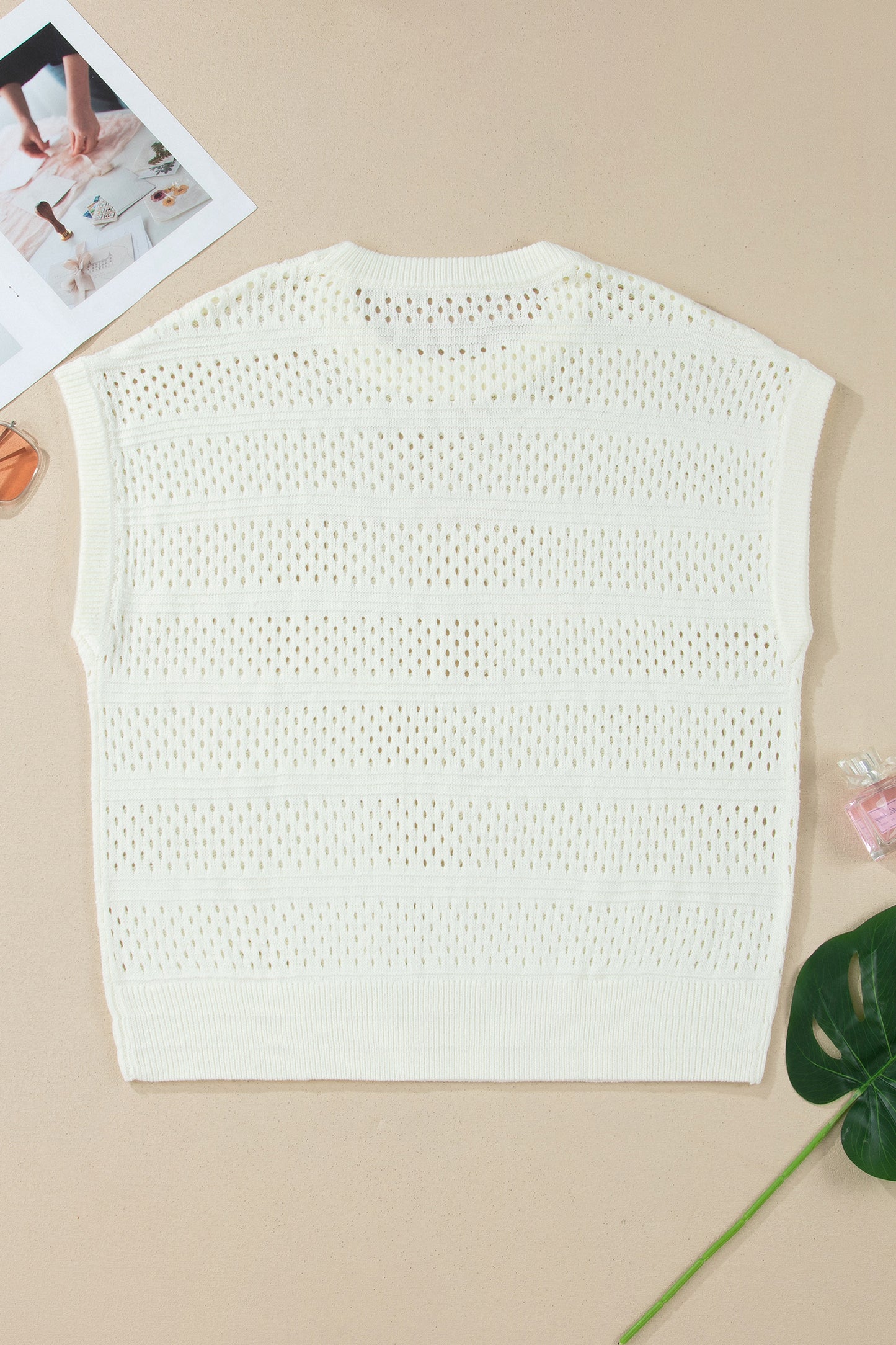 Knit Ribbed Trim Short Sleeve Dolman Sweater Plus Size