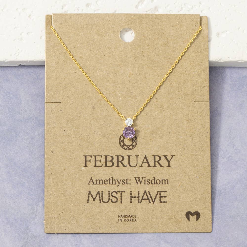 Birthstone Pendant Necklace