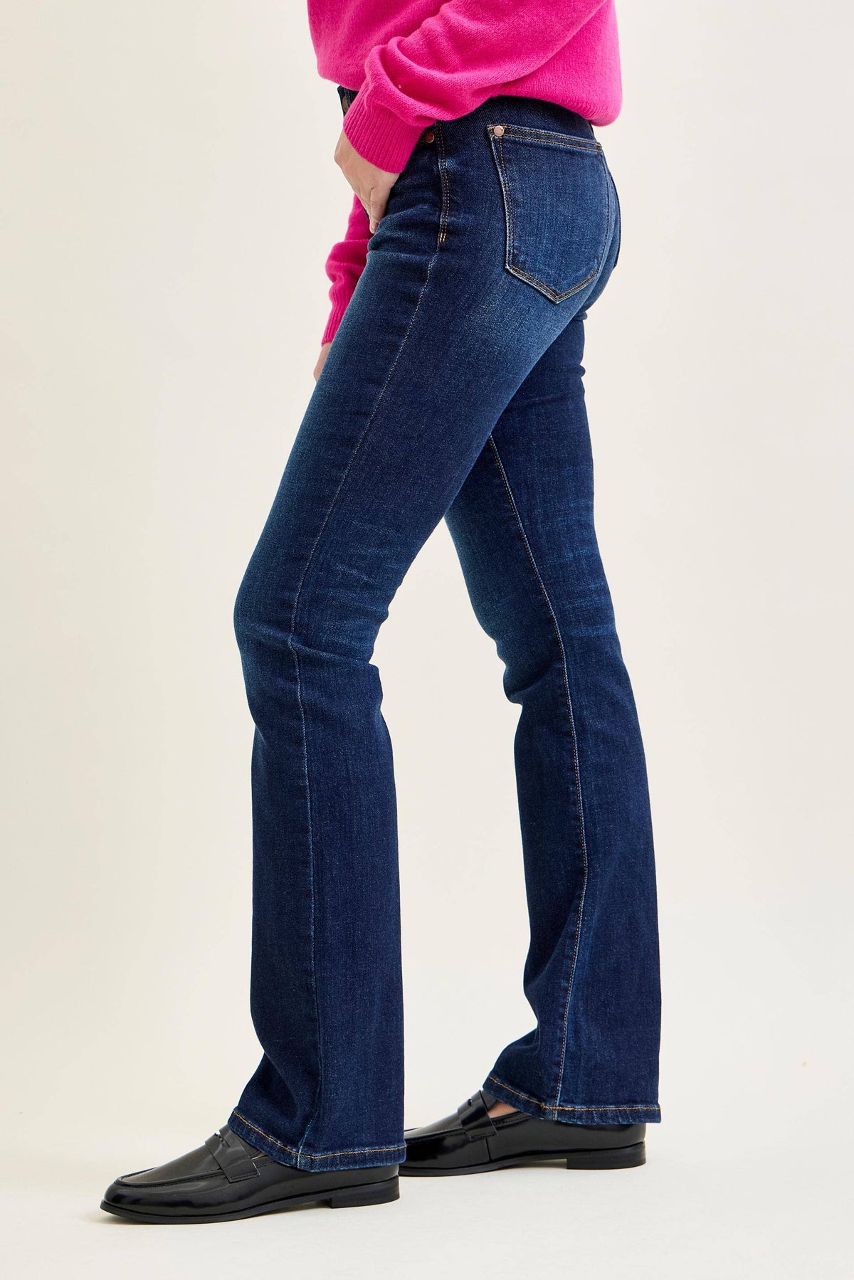 High Waisted Dark Wash Bootcut