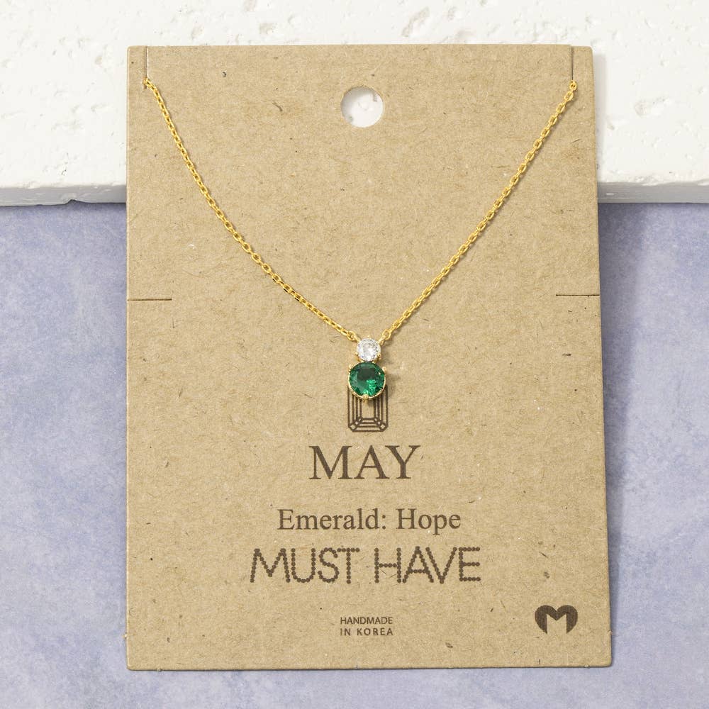 Birthstone Pendant Necklace
