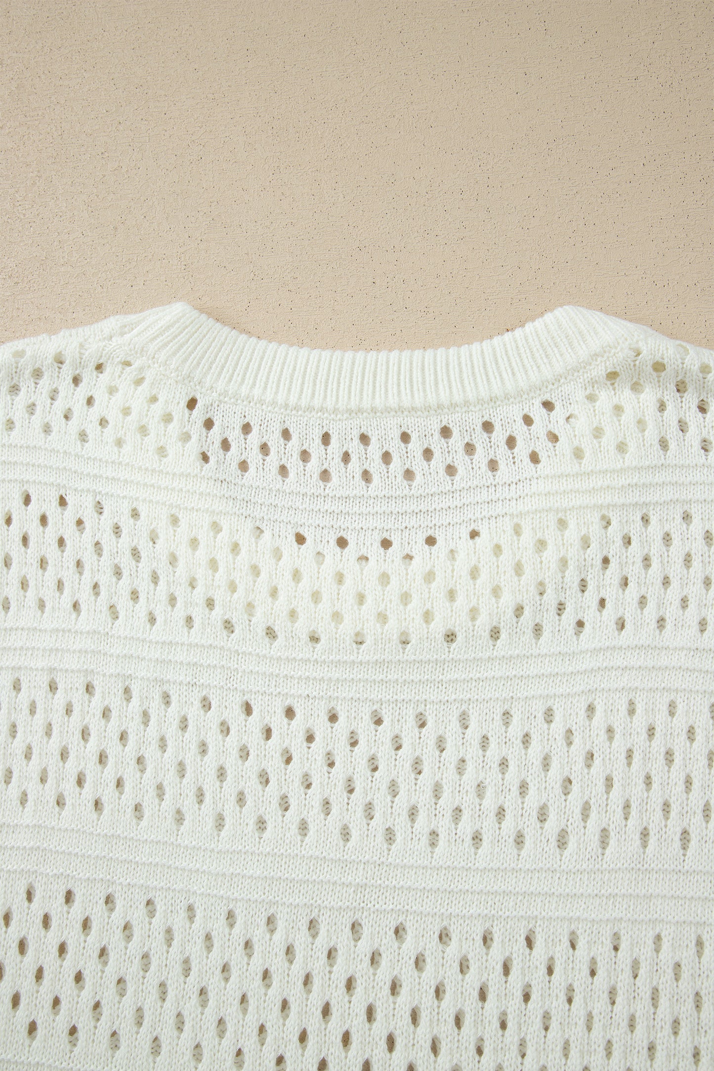 Knit Ribbed Trim Short Sleeve Dolman Sweater Plus Size