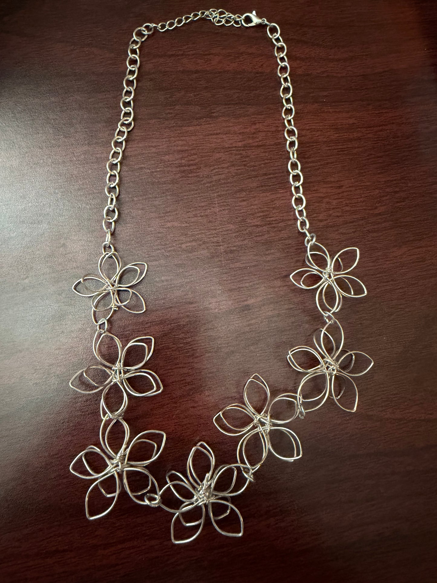 Silver Flower Necklace