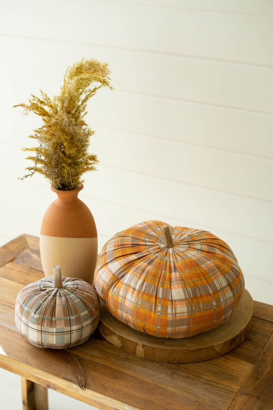 Plaid Flannel Pumpkin Set