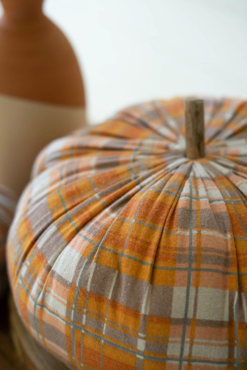 Plaid Flannel Pumpkin Set