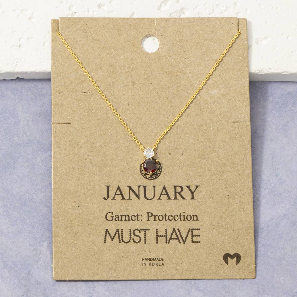 Birthstone Pendant Necklace
