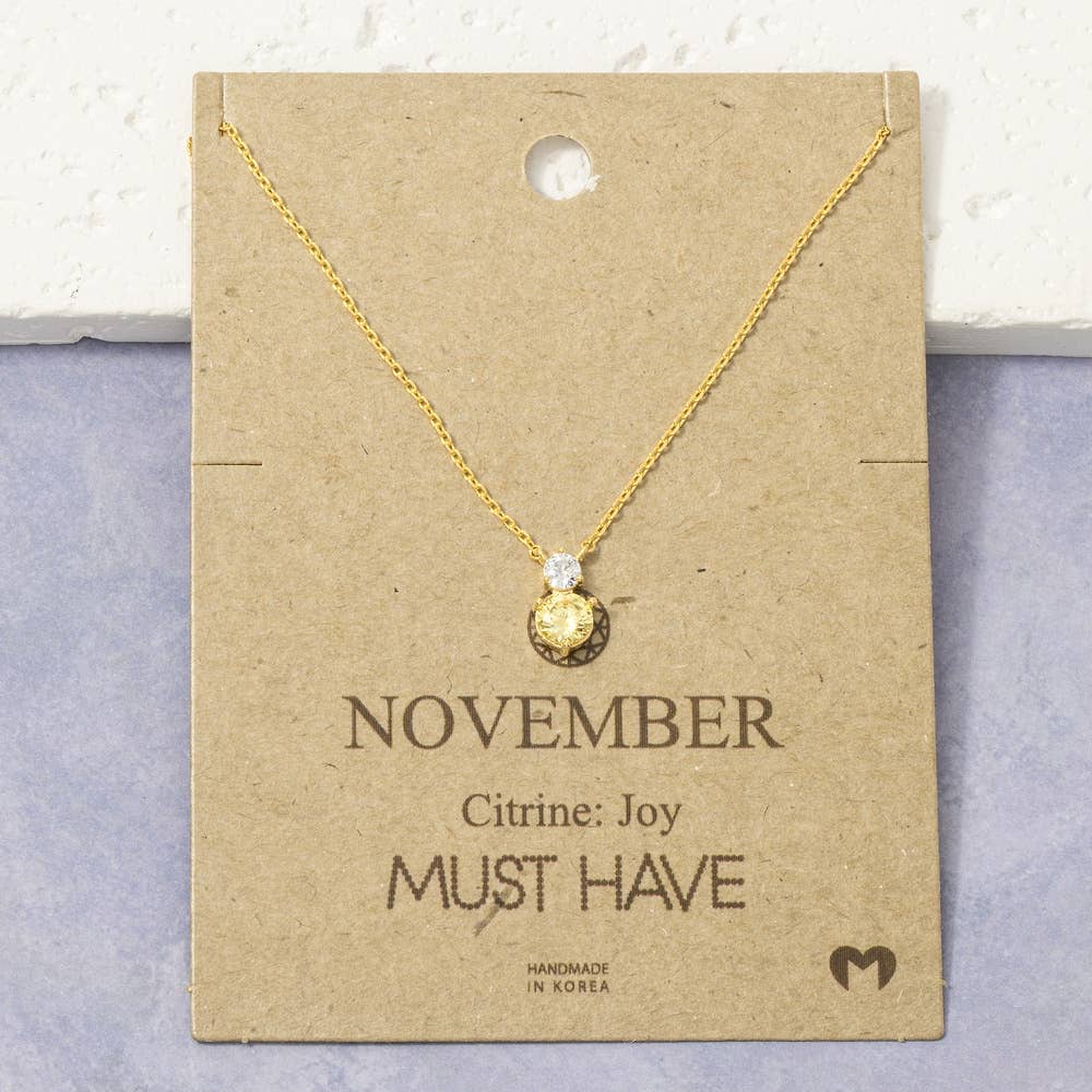 Birthstone Pendant Necklace