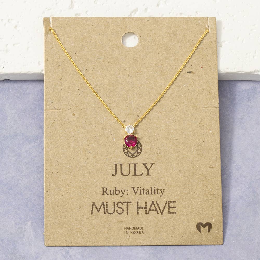 Birthstone Pendant Necklace