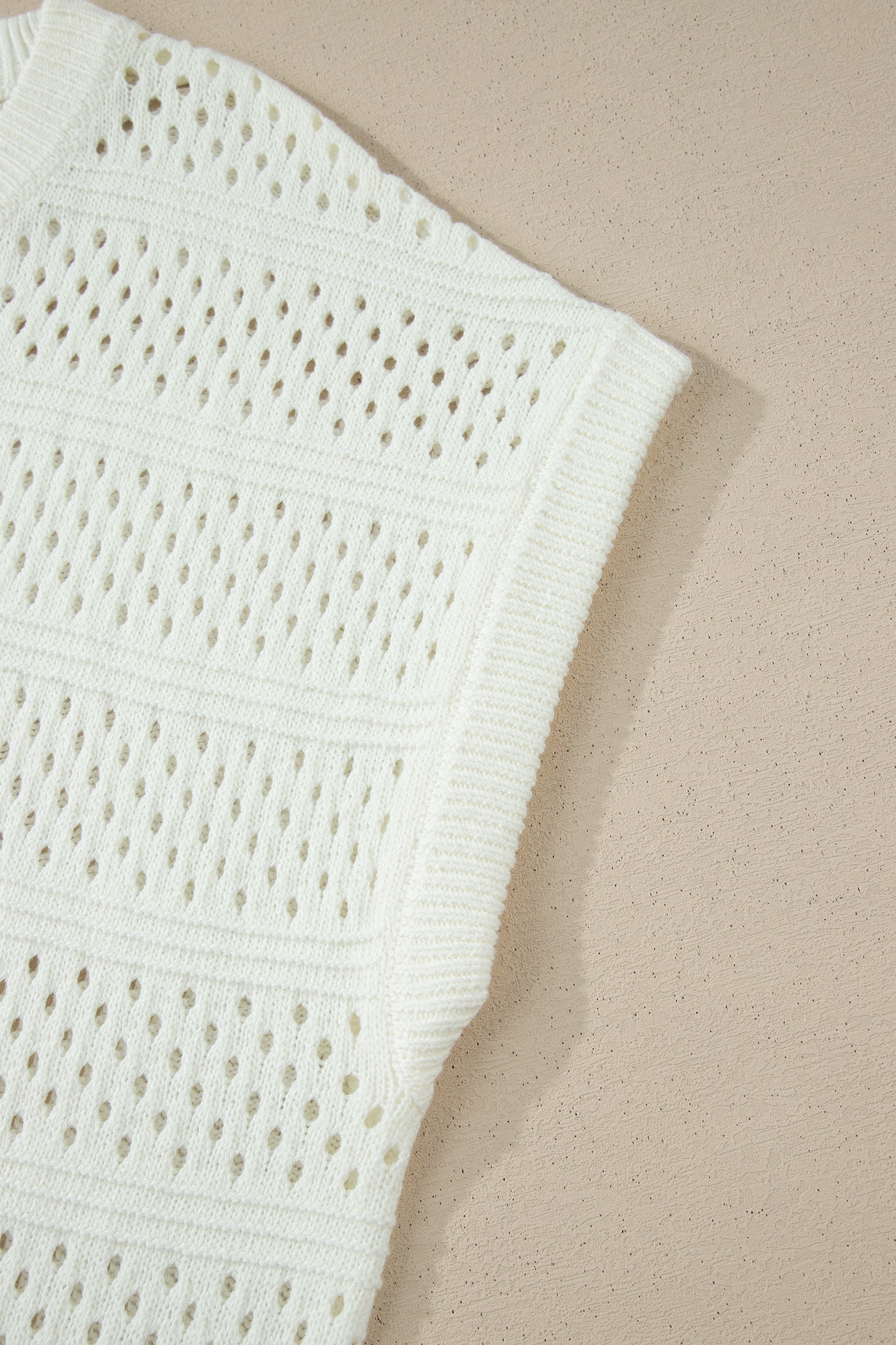 Knit Ribbed Trim Short Sleeve Dolman Sweater Plus Size