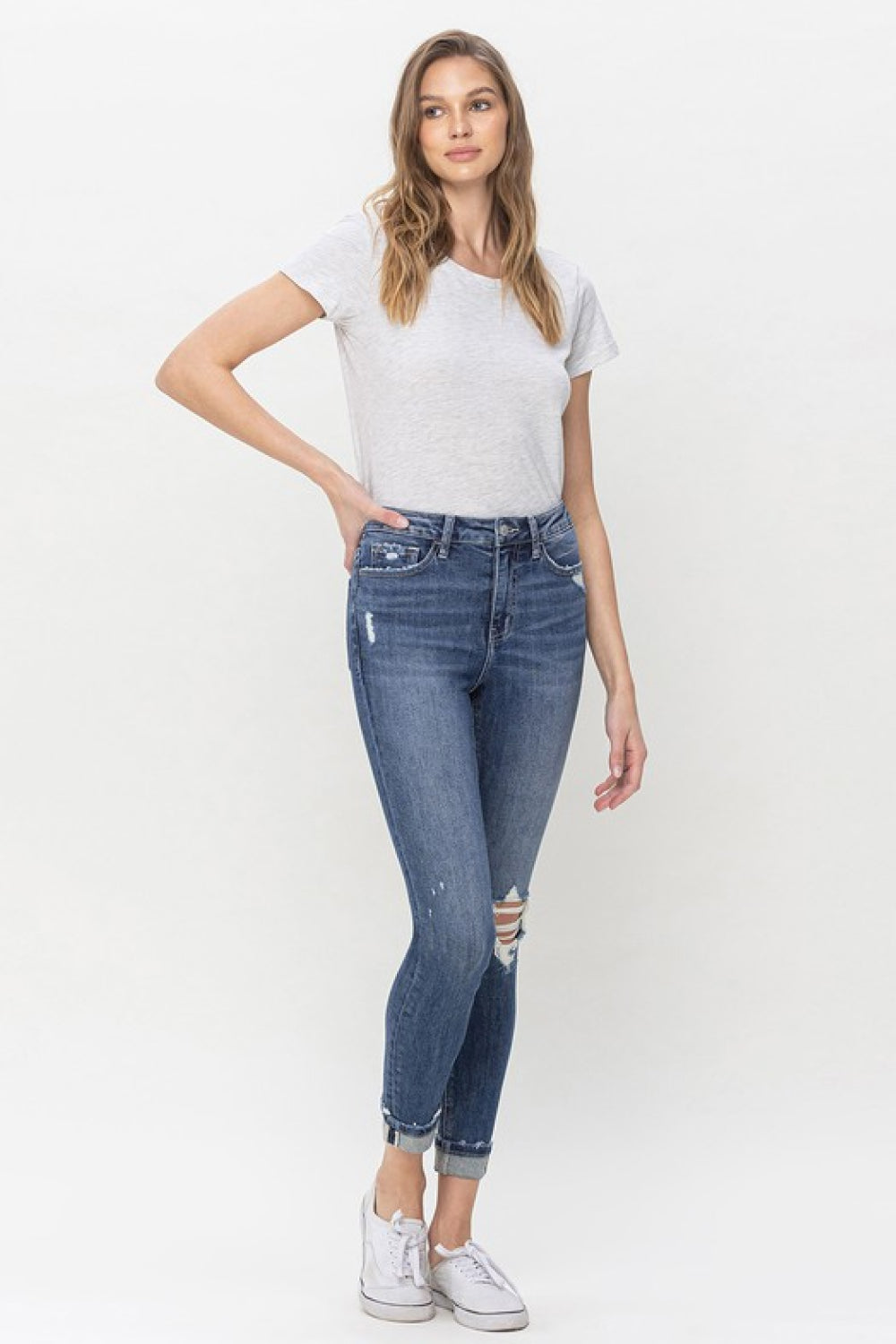 Vervet by Flying Monkey Teagan Full Size High Rise Cropped Skinny Jeans