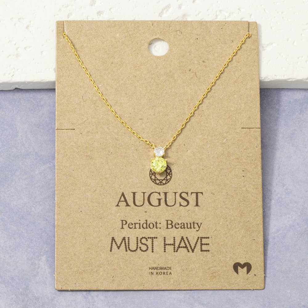 Birthstone Pendant Necklace