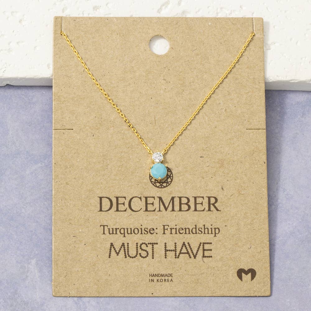 Birthstone Pendant Necklace