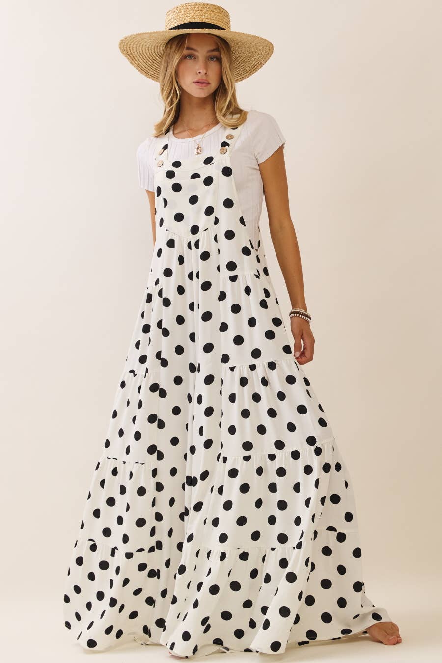 Polka Dot Sling Maxi Jumpsuit