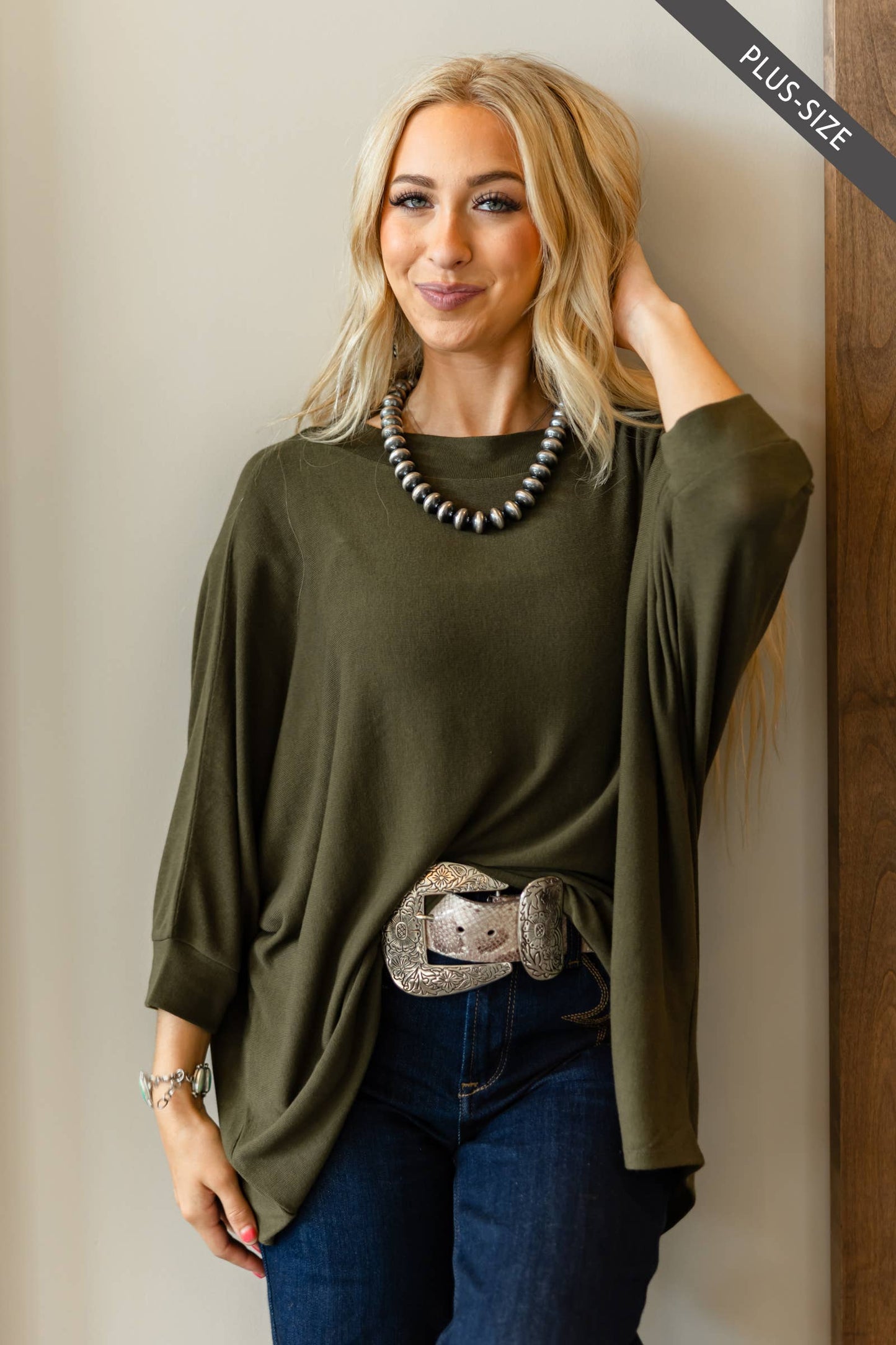 PLUS SIZE Daily Light Hacci Top