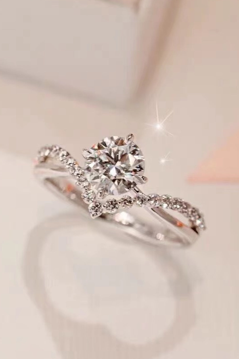 Bold Beauty 1 Carat Moissanite Heart-Shaped Ring