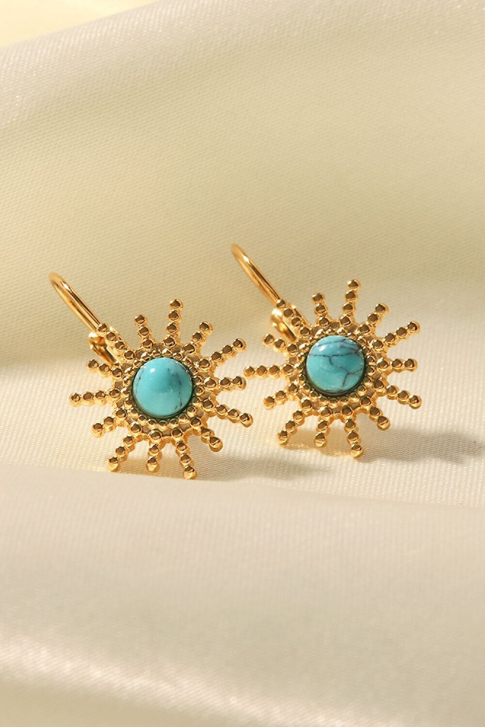 18K Gold Plated Sun-Shaped Earrings