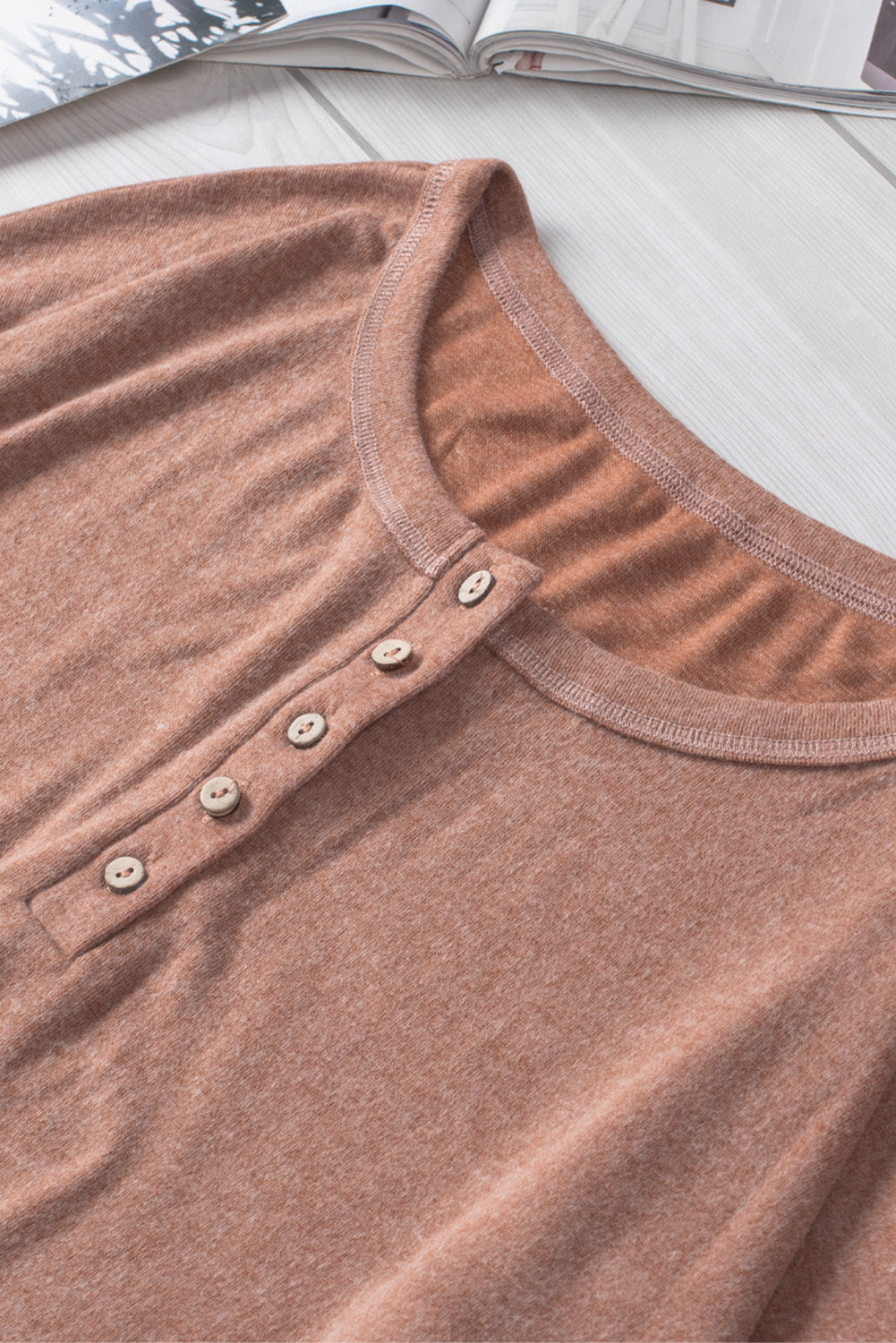 Long Sleeve Henley Top