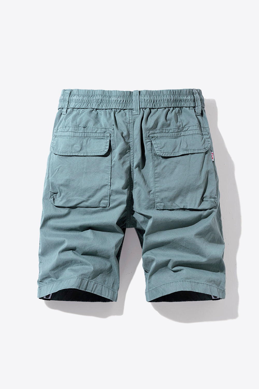 Drawstring Waist Button and Zipper Closure Cargo Shorts