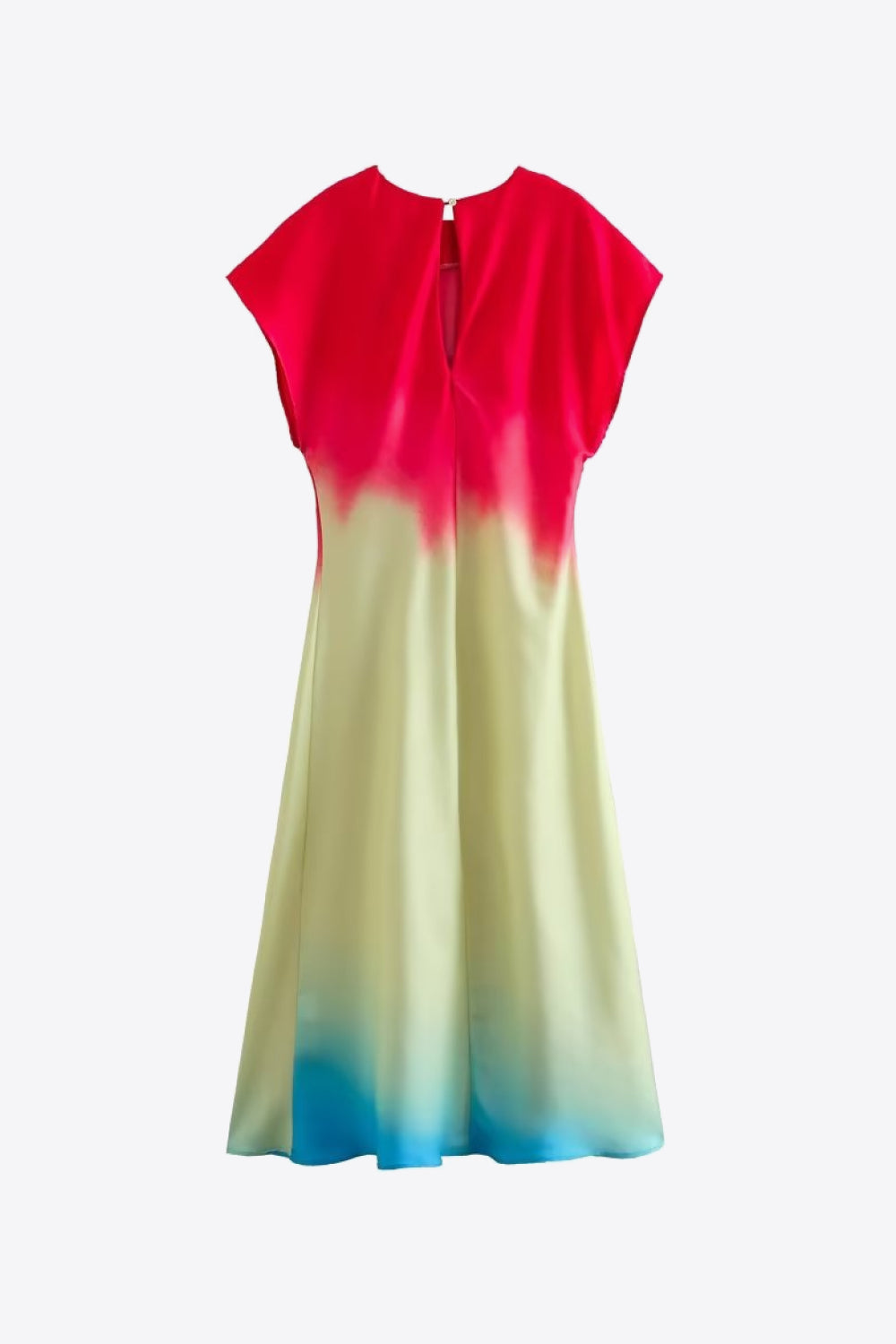 Gradient Round Neck Midi Dress