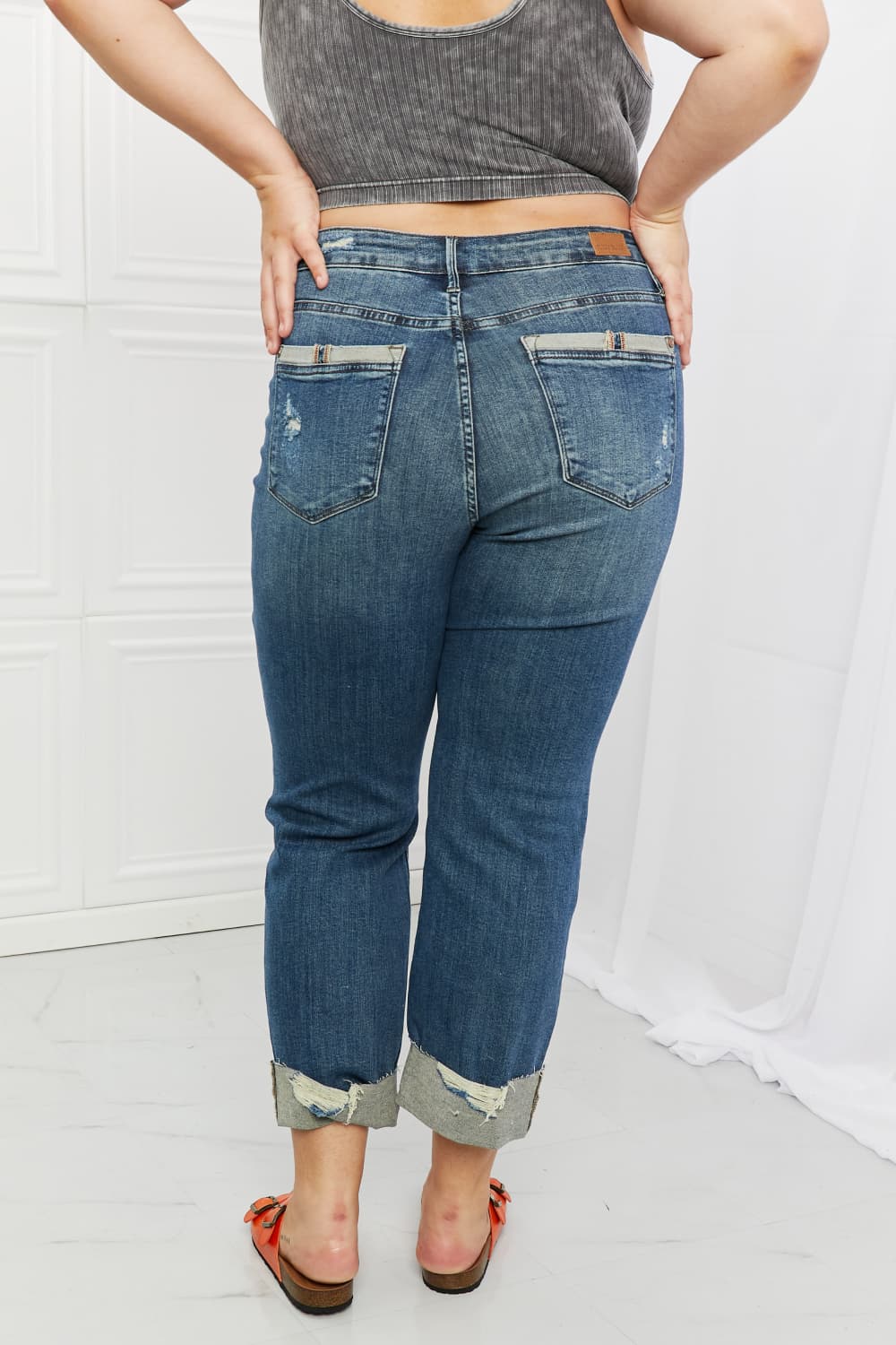 Judy Blue Michelle Full Size Straight Dad Jeans