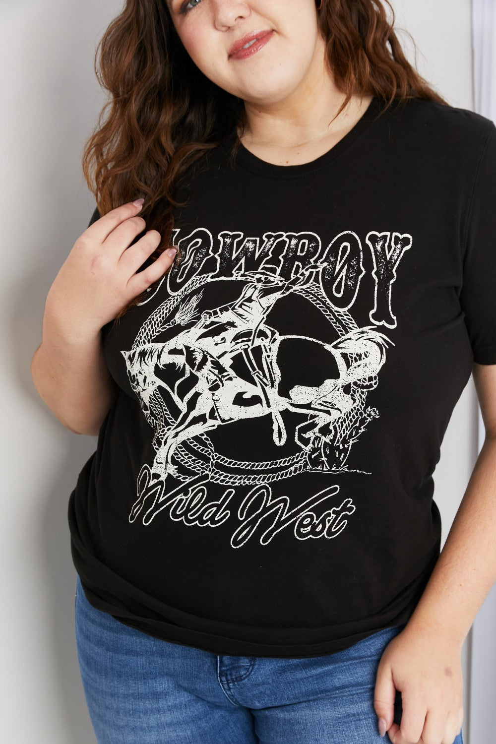 mineB Full Size COWBOY WILD WEST Graphic Tee