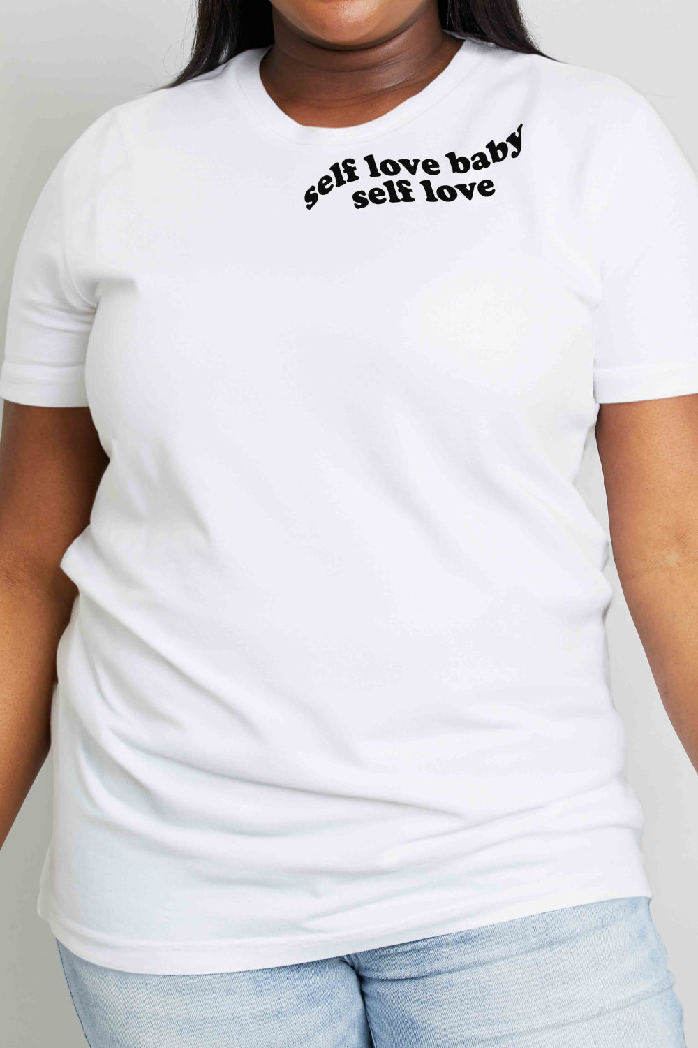 Simply Love Full Size SELF LOVE BABY SELF LOVE Graphic Cotton T-Shirt