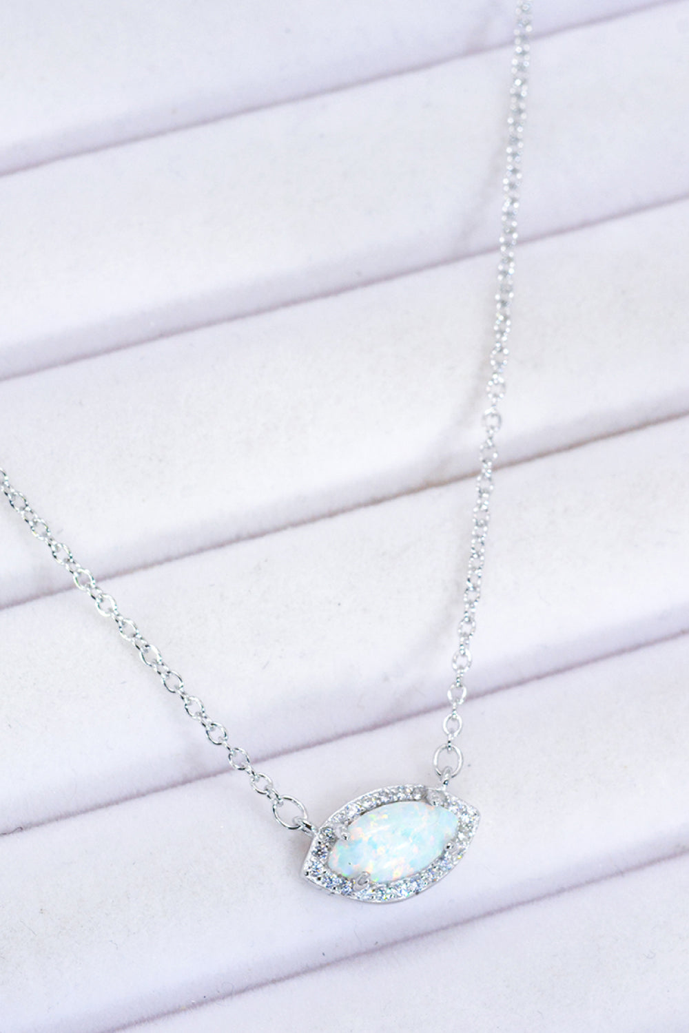 18k Rose Gold-Plated Opal Pendant Necklace