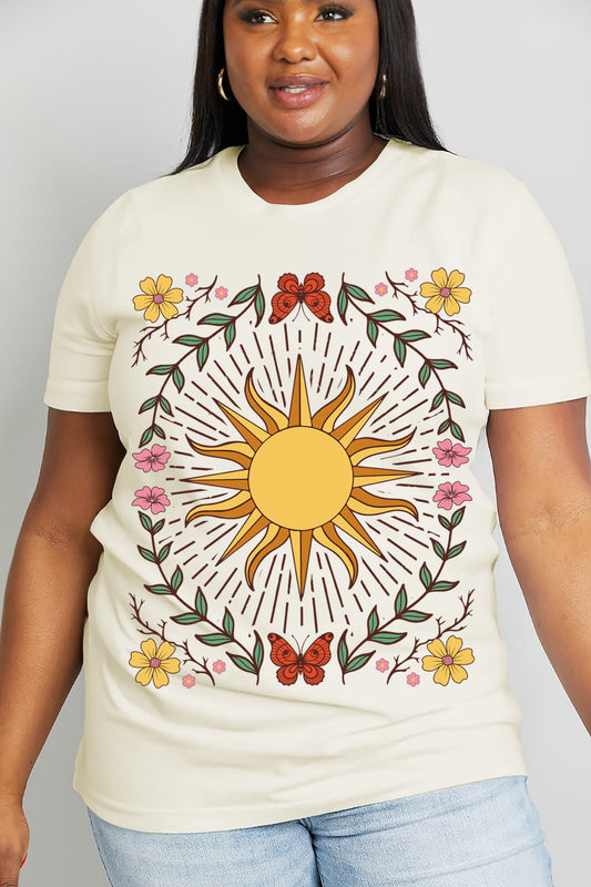 Simply Love Full Size Sun Graphic Cotton Tee