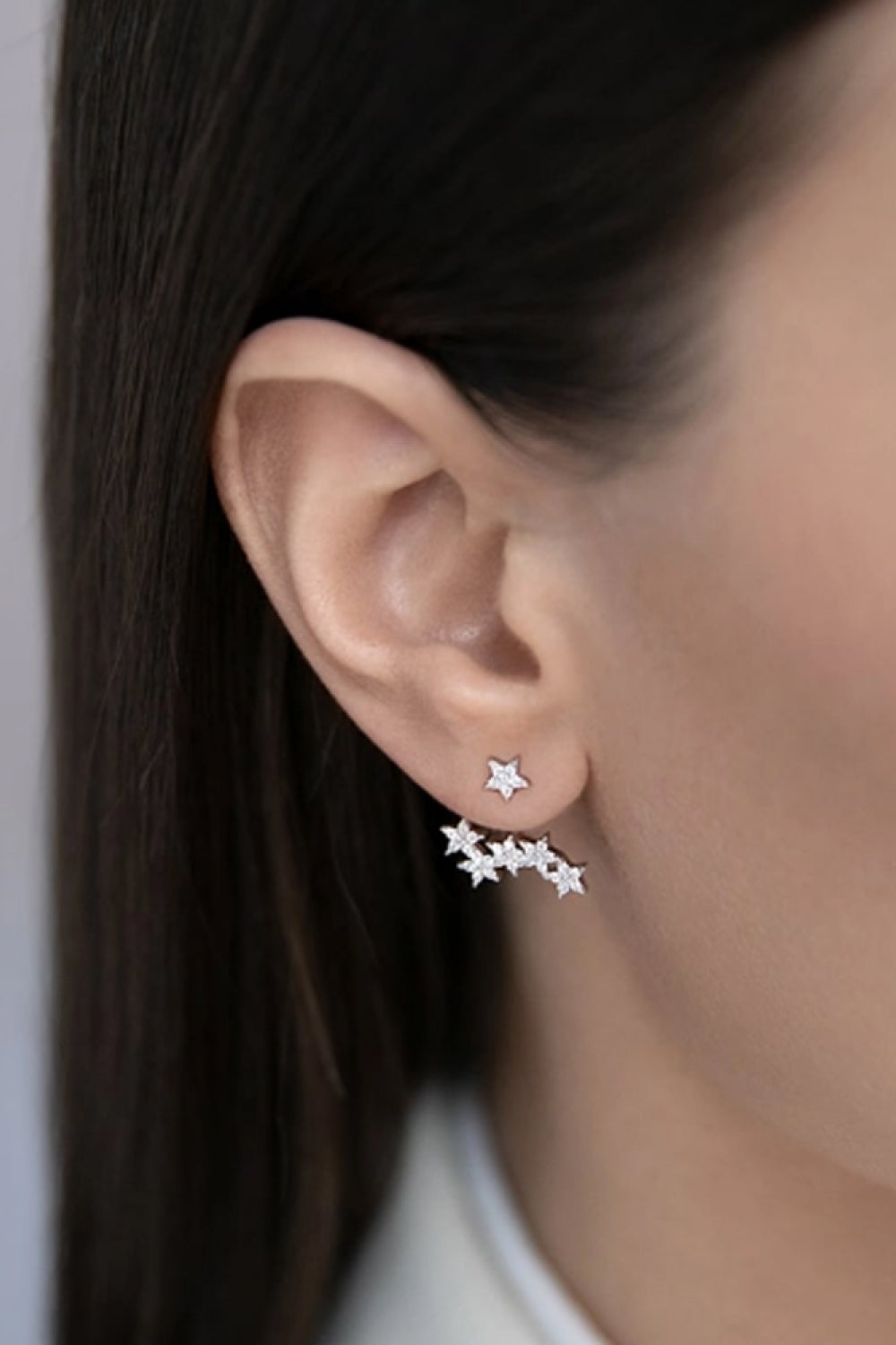 Zircon Star 925 Sterling Silver Single Earring