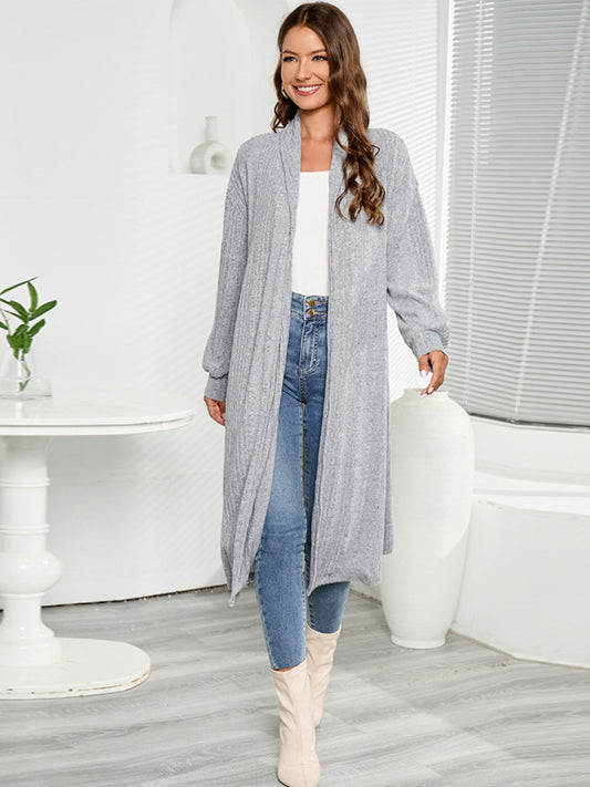 Open Front Long Sleeve Duster Cardigan