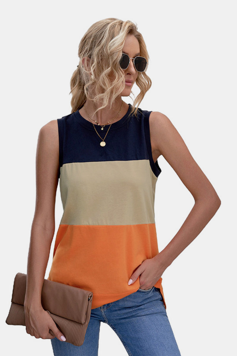 Color Block Tank Top