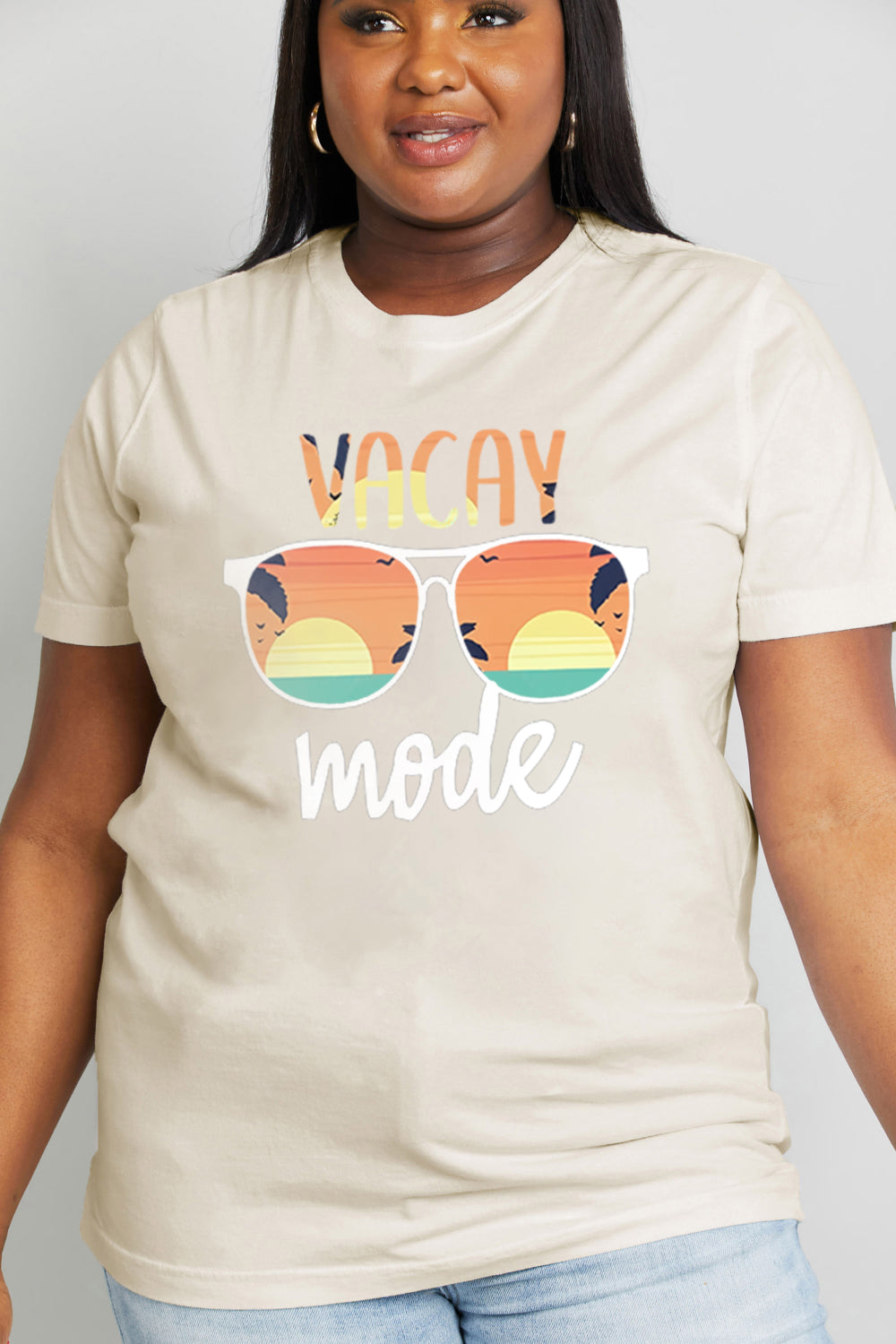 Simply Love Full Size VACAY MODE Graphic Cotton Tee