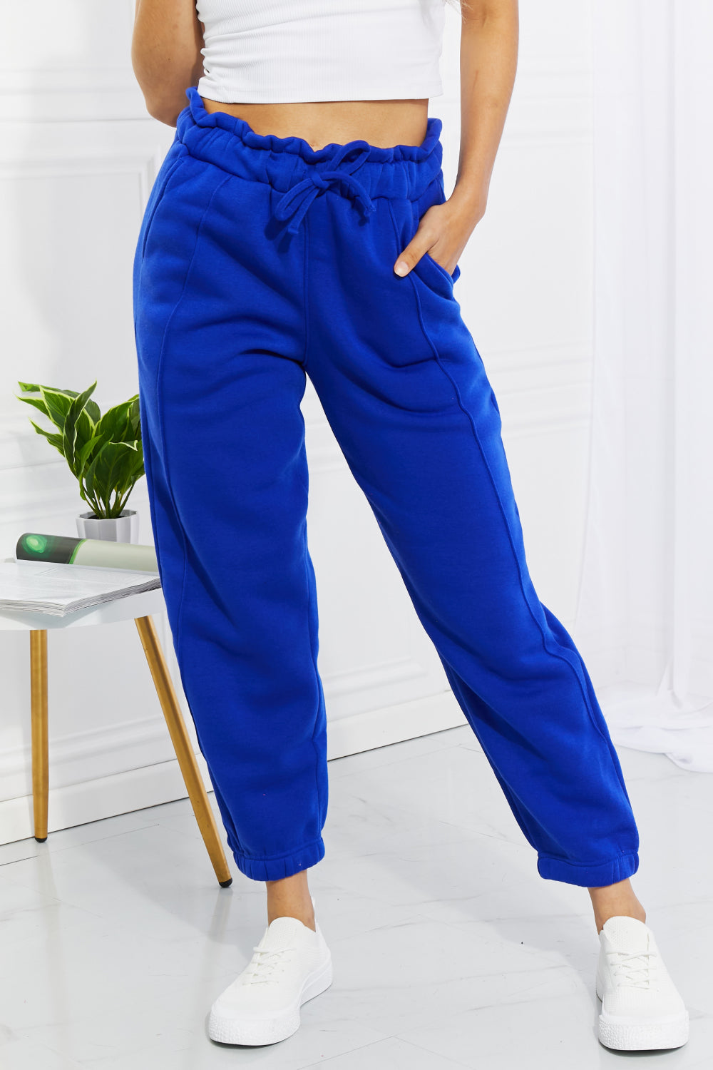 Zenana Full Size Can't Stop Me Paperbag Waist Joggers