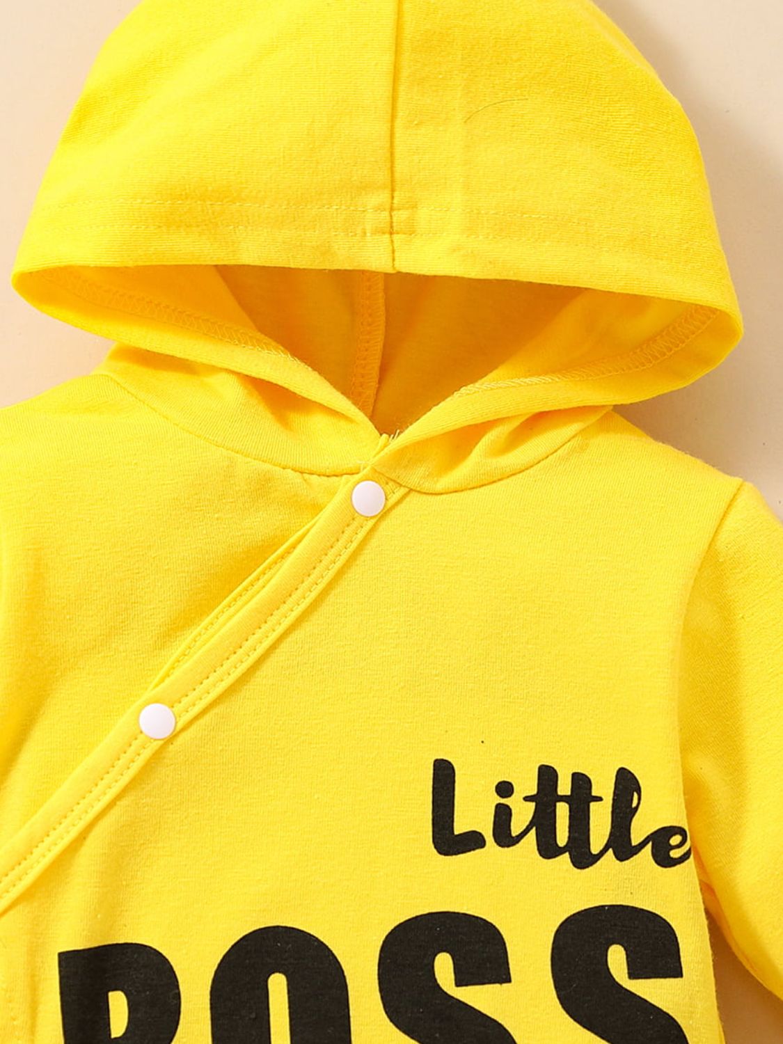 Baby LITTLE BOSS Graphic Hooded Jumpsuit