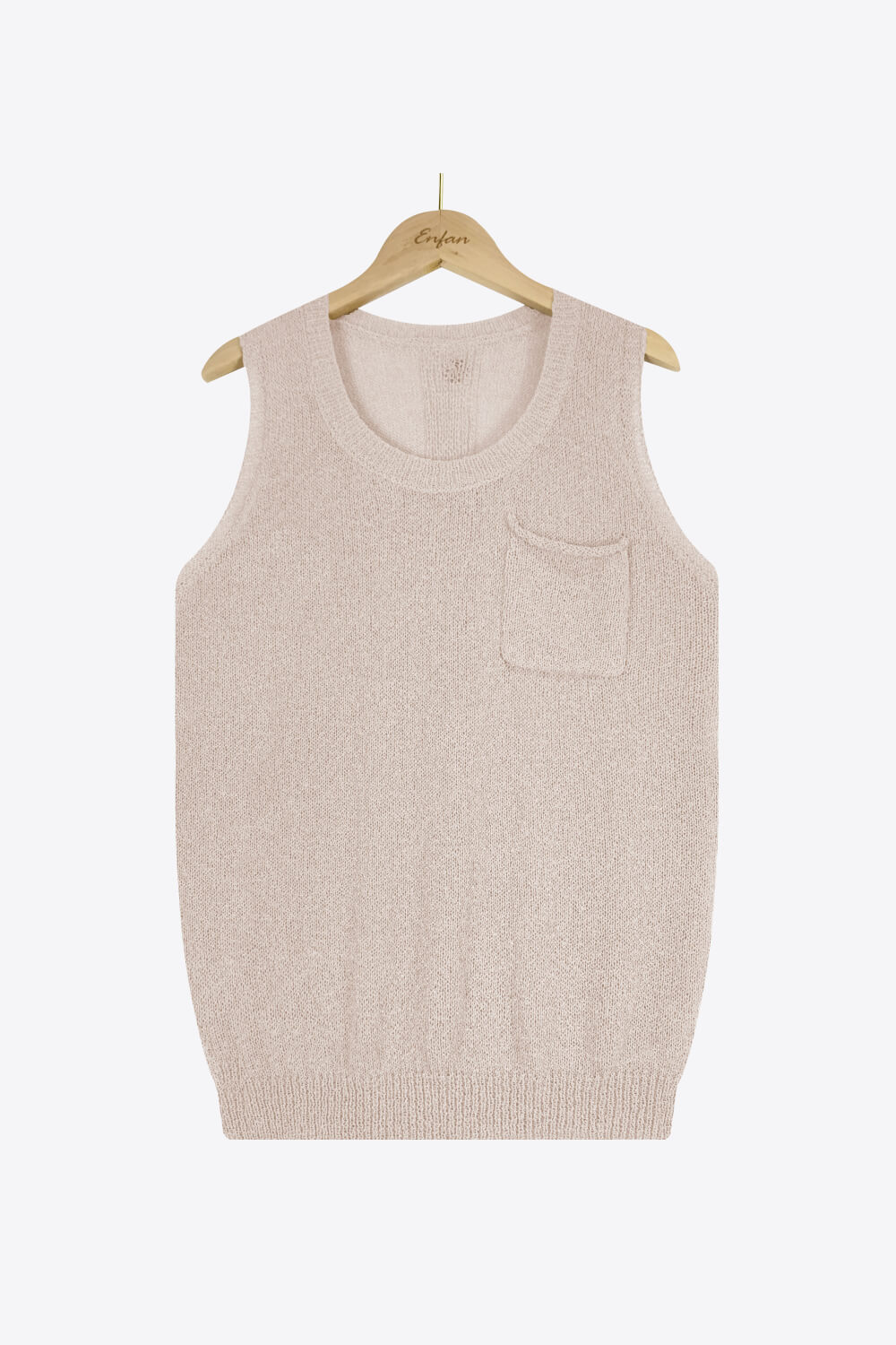 Buttoned Pocket Knit Tank