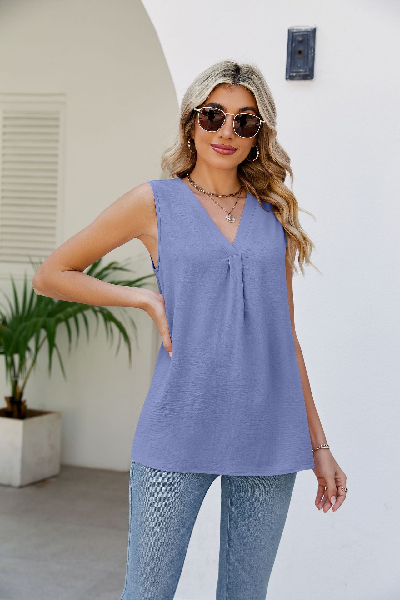 V-Neck Tunic Tank Top