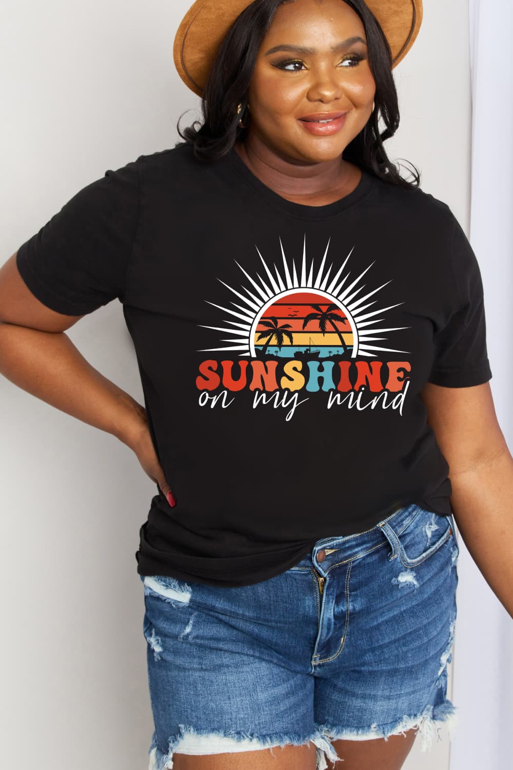 Simply Love Full Size SUNSHINE ON MY MIND Graphic Cotton Tee