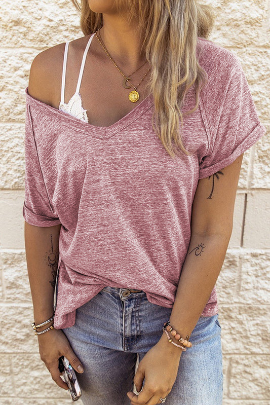 Heathered Raglan Sleeve Tee