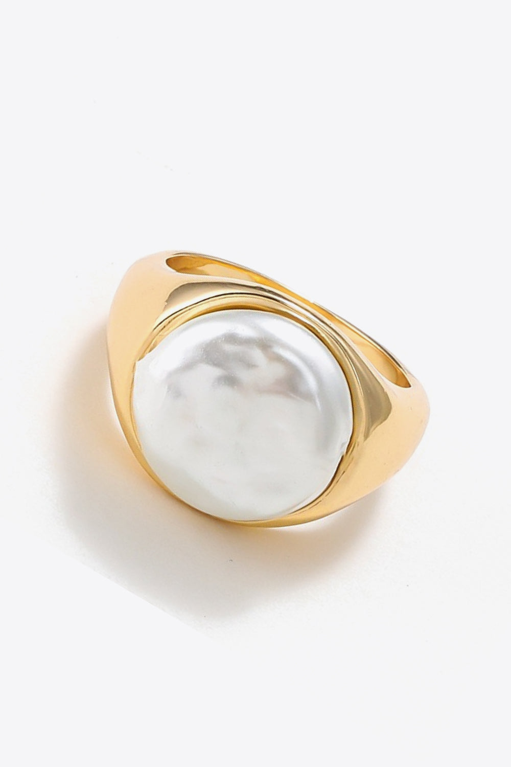 Pearl 18K Gold-Plated Alloy Ring