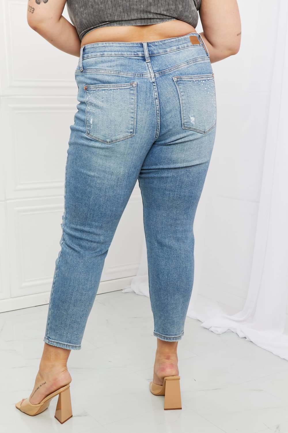 Judy Blue Kate Full Size Slim Fit Rhinestone Jeans