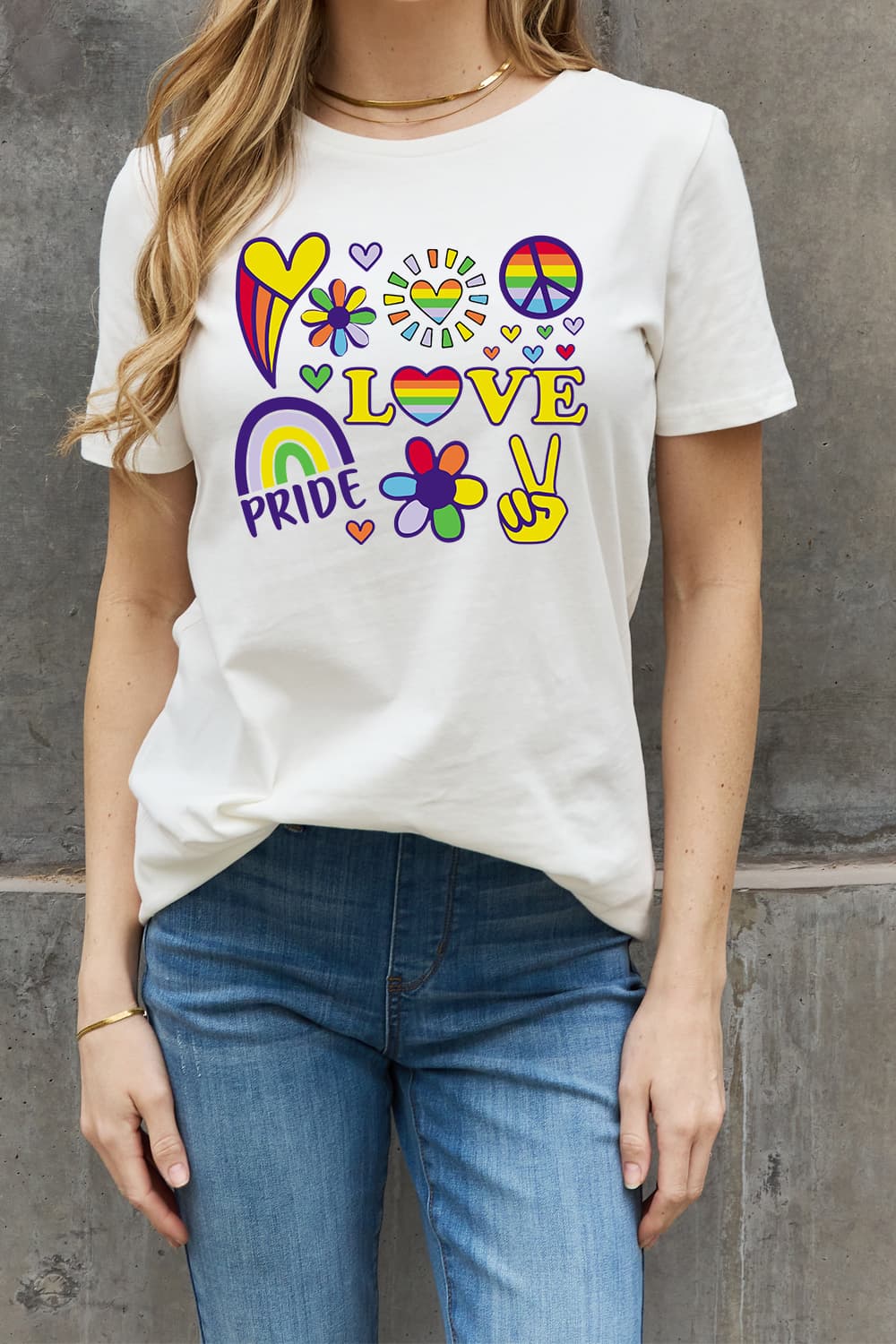 Simply Love Full Size LOVE PRIDE Graphic Cotton Tee